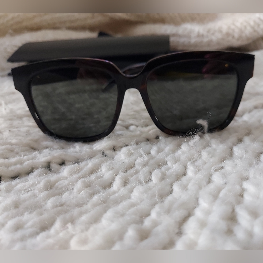 SAINT LAURENT Women's Havana Brown Square Sunglasses - Picture 4 of 14
